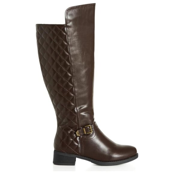 Avenue Cloudwalkers Ivory Tall Riding Boot Size 10W Wide Fit, BROWN - Picture 1 of 5